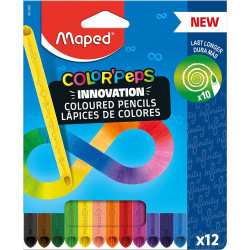 Комплект цветни моливи Maped Color Peps - Infinity, 12 цвята