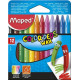 Комплект восъчни пастели Maped Color Peps, 12 цвята