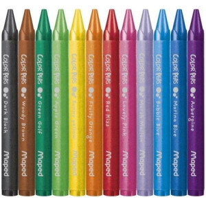 Комплект восъчни пастели Maped Color Peps, 12 цвята
