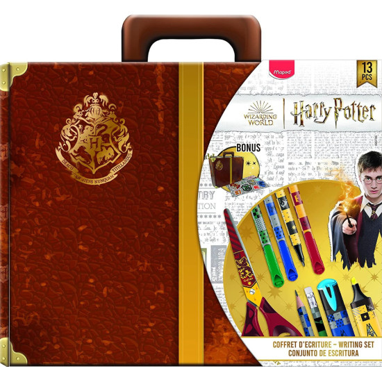 Комплект за рисуване Maped Harry Potter - 13 части, куфарче