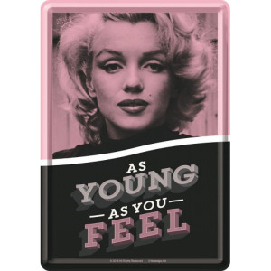 Метална картичка Nostalgic Art - As Young As You Feel