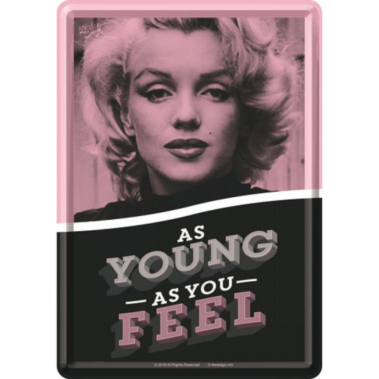 Метална картичка Nostalgic Art - As Young As You Feel