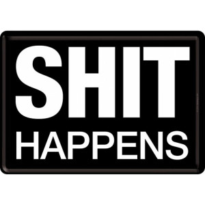 Метална картичка Nostalgic Art - Shit Happens