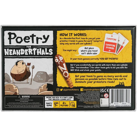 Настолна игра Poetry for Neanderthals |