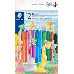 Пастели Staedtler Noris Club Twister 221 - 12 цвята, с пластмасово тяло