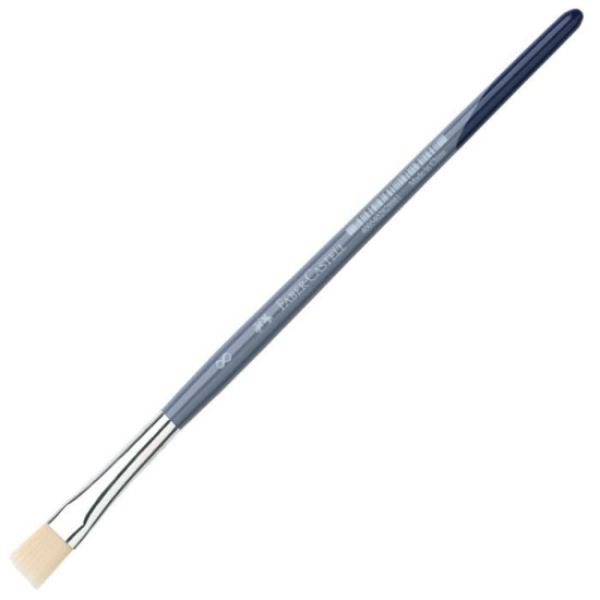 Плоска четка за рисуване Faber-Castell №8 - Синтетичен косъм