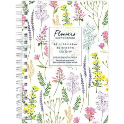 Скицник Drasca Flowers - Билки, A6, 60 листа