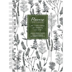 Скицник Drasca Flowers - Билки, A6, 60 листа
