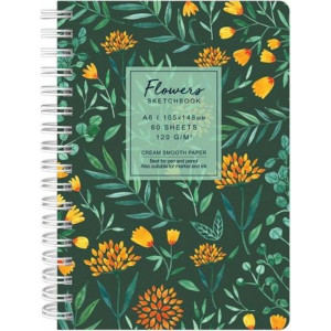 Скицник Drasca Flowers - Далия, A6, 60 листа