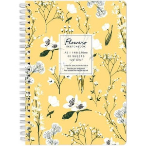 Скицник Drasca Flowers - Макове, A5, 60 листа