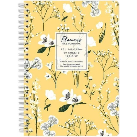 Скицник Drasca Flowers - Макове, A5, 60 листа