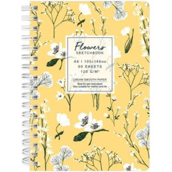Скицник Drasca Flowers - Макове, A6, 60 листа