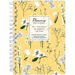 Скицник Drasca Flowers - Макове, A6, 60 листа