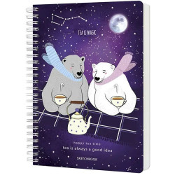 Скицник Drasca Happy Tea Time - Tea is magic, A6, 60 листа