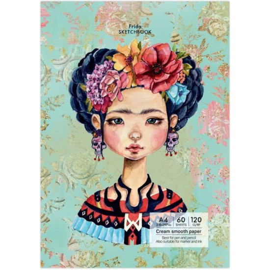 Скицник Drasca Having a lovely Time - Frida, A4, 60 листа