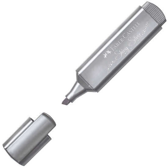 Текстмаркер Faber-Castell Metallic, сребрист | Ученически пособия