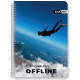 Тетрадка със спирала Black&White Offline - A4, 105 листа, широки редове, асортимент