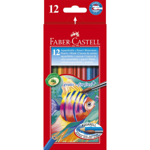 Цветни акварелни моливи Faber-Castell - 12 броя
