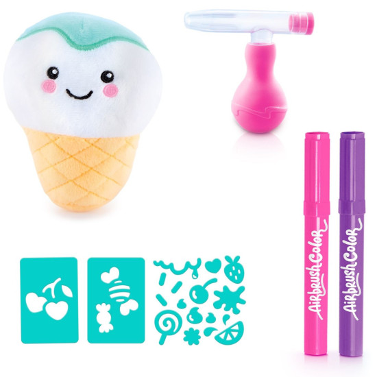 Творчески комплект Canal Toys - Airbrush Plush Food'tastic Mini, асортимент |