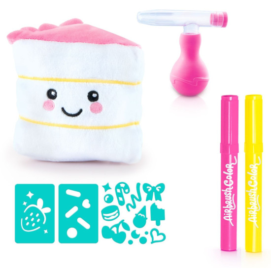 Творчески комплект Canal Toys - Airbrush Plush Food'tastic Mini, асортимент |