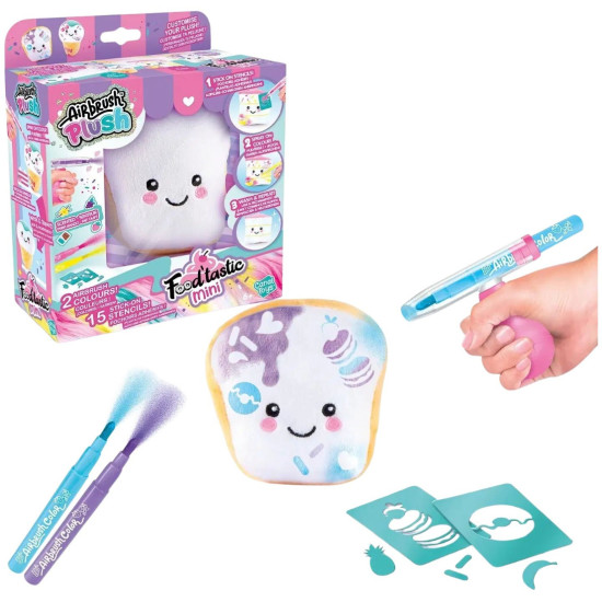 Творчески комплект Canal Toys - Airbrush Plush Food'tastic Mini, асортимент |