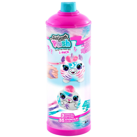 Творчески комплект Canal Toys Airbrush plush - Мини плюшена играчка за оцветяване, 2 броя, асортимент | Игри и играчки