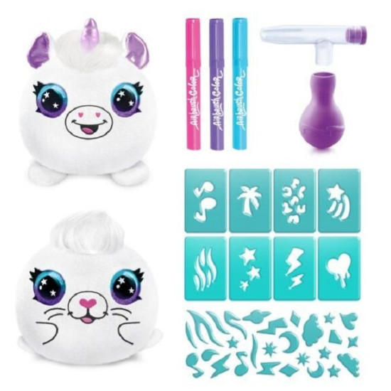 Творчески комплект Canal Toys Airbrush plush - Мини плюшена играчка за оцветяване, 2 броя, асортимент | Игри и играчки