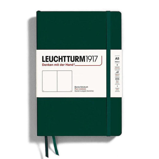 Тефтер Leuchterum A5 plain medium forest green 367254