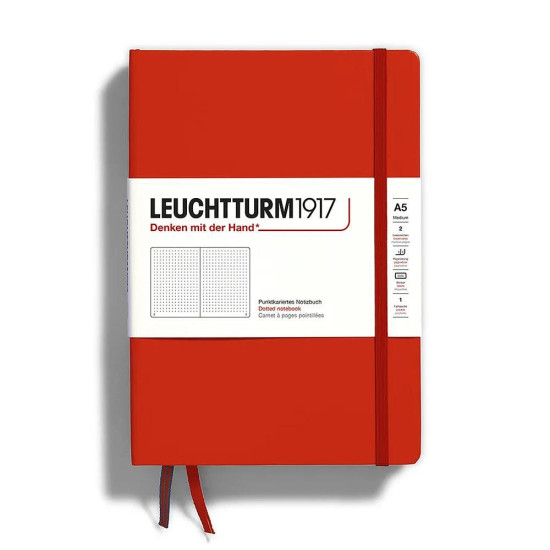 Тефтер Leuchterum A5 dot mefium red 367251