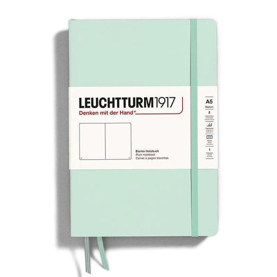 Тефтер Leuchterum A5 plain meduim mint green 367258