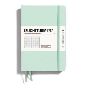 Тефтер Leuchtturm1917 Natural Colors - A5, светлозелен, страници на точки, твърди корици