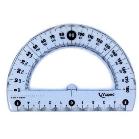 Транспортир Maped 180°, 12 см