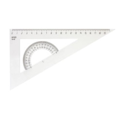 Триъгълник с транспортир 215 мм, 60°