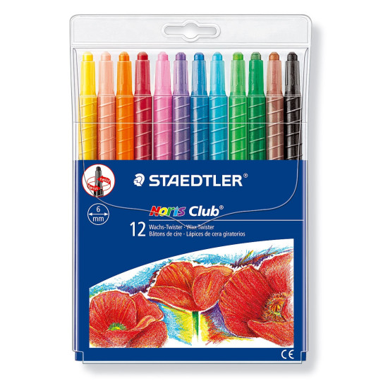 Пастели Staedtler Noris Club Twister - 12 цвята