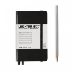Джобен тефтер Leuchtturm1917 - A6, линиран, Black